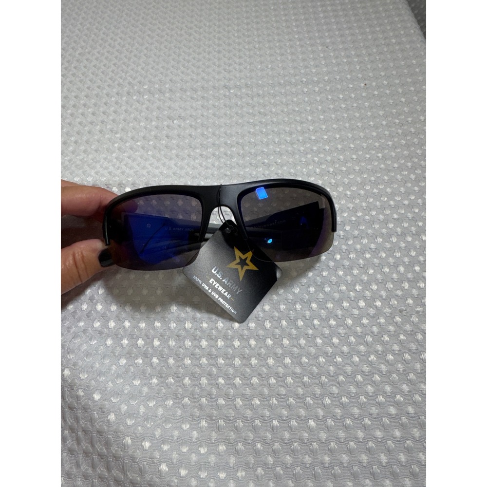 U.S. Army Sunglasses Mens OS AR25 Black Military Sport UV Protection NWT